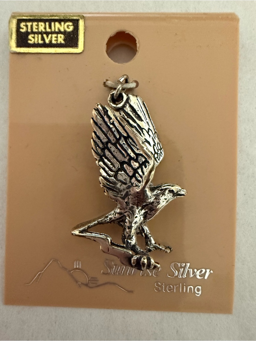 Sterling Silver Eagle Charm  - Silver